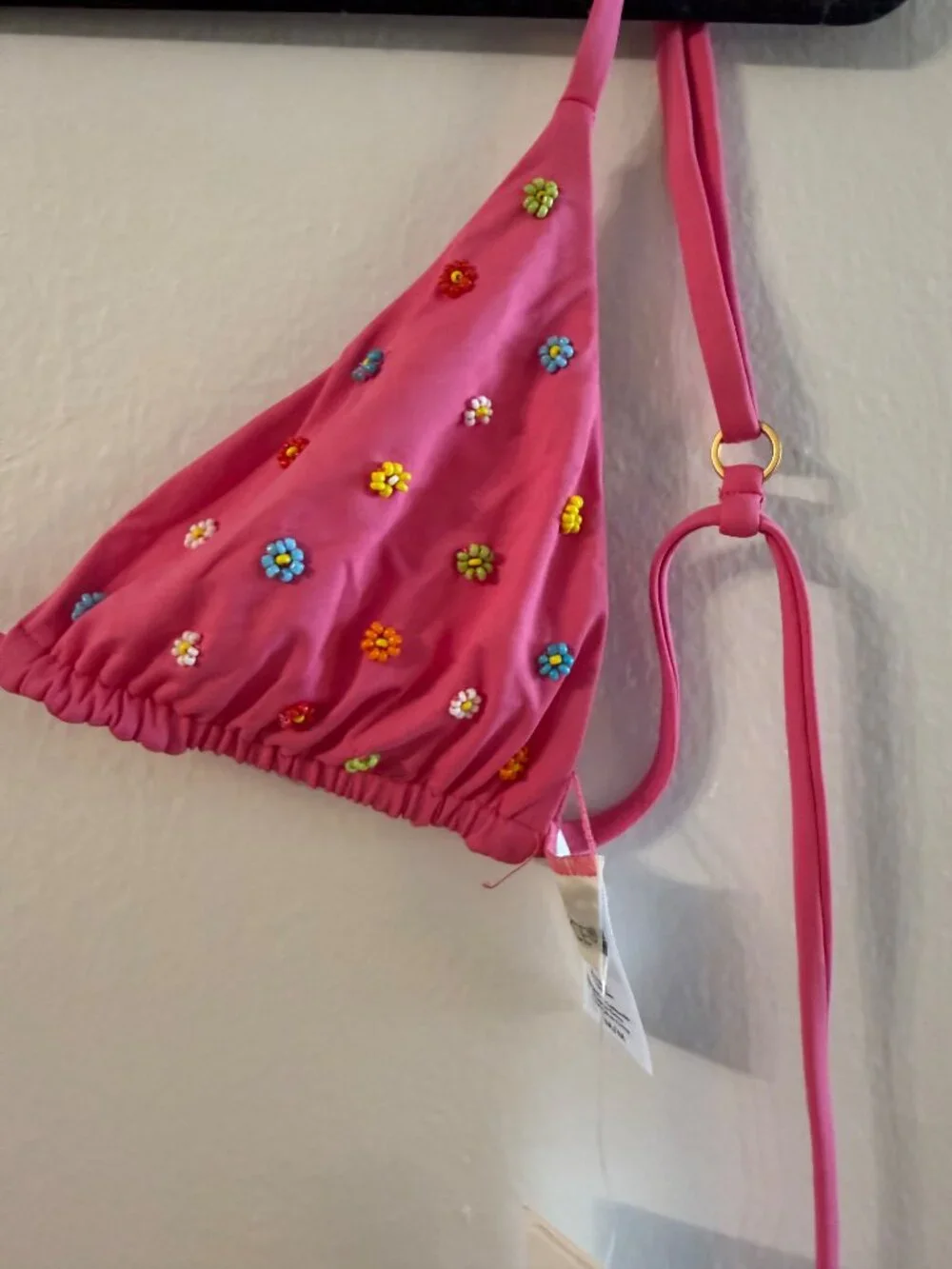 Frankie's Bikinis NWT Beaded Brittany top M medium beaded Lennox bottom L large